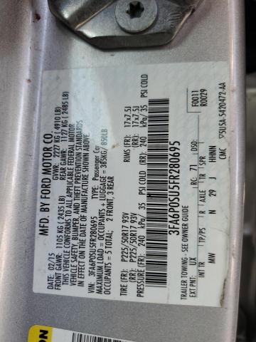 2015 FORD FUSION TITANIUM PHEV 3FA6P0SU5FR280695