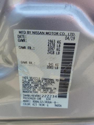 2019 NISSAN ALTIMA SL 1N4BL4EV0KC222234