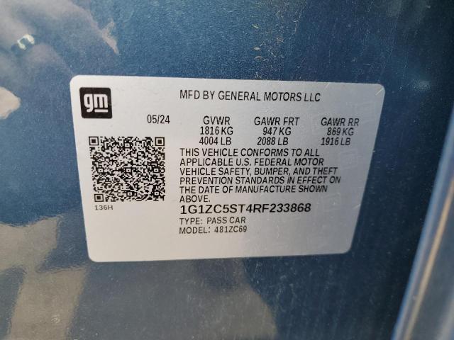 2024 CHEVROLET MALIBU LS 1G1ZC5ST4RF233868