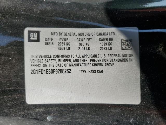 2015 CHEVROLET CAMARO LT 2G1FD1E30F9288262