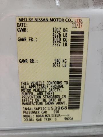 2018 NISSAN ALTIMA 2.5 - 1N4AL3AP1JC153968