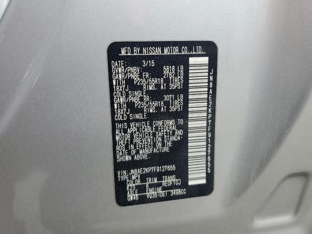 2015 NISSAN QUEST S JN8AE2KP7F9127655