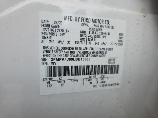 2020 FORD EDGE SEL - 2FMPK4J99LBB15305