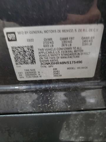 2022 CHEVROLET BLAZER 2LT 3GNKBHR48NS175496