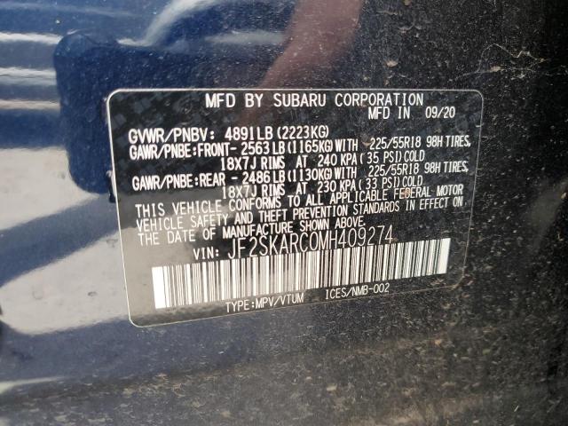 2021 SUBARU FORESTER S JF2SKARC0MH409274