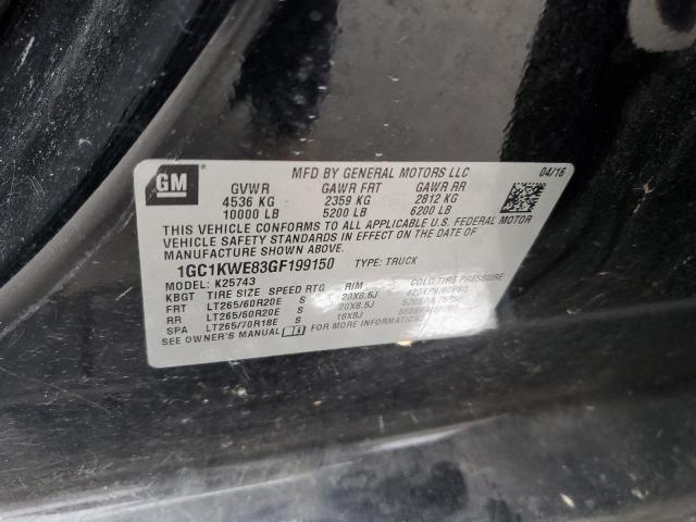 2016 CHEVROLET SILVERADO K2500 HEAVY DUTY LTZ 1GC1KWE83GF199150