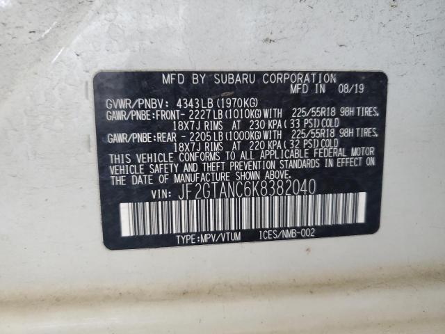 2019 SUBARU CROSSTREK - JF2GTANC6K8382040