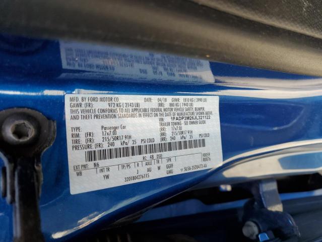 2018 FORD FOCUS SEL - 1FADP3M26JL321122