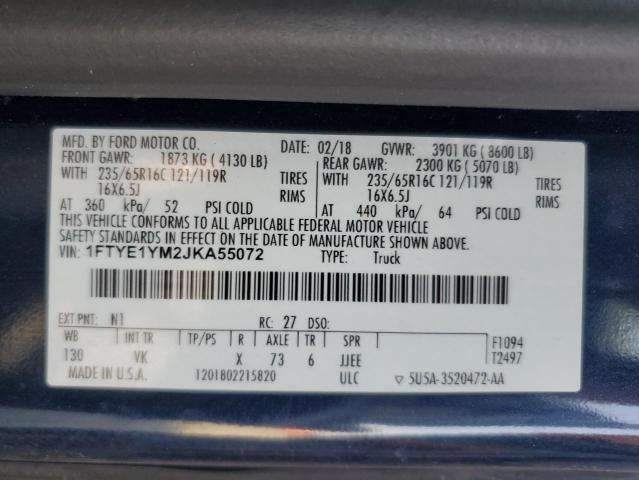 2018 FORD TRANSIT T- - 1FTYE1YM2JKA55072