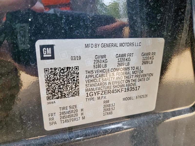 2019 CADILLAC XT4 SPORT 1GYFZER45KF193517