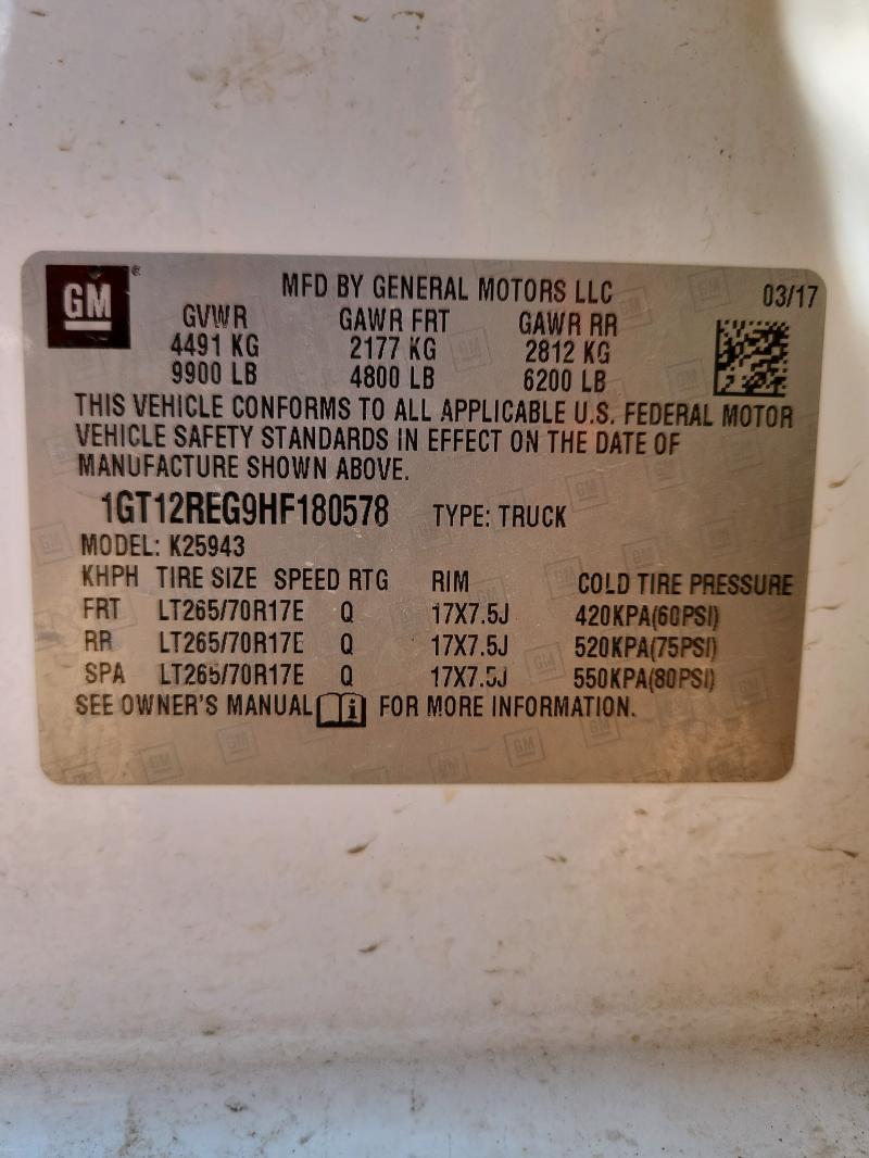 2017 GMC SIERRA K25 1GT12REG9HF180578