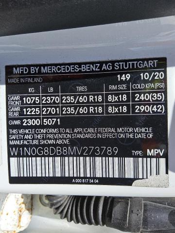 2021 MERCEDES-BENZ GLC 300 W1N0G8DB8MV273789