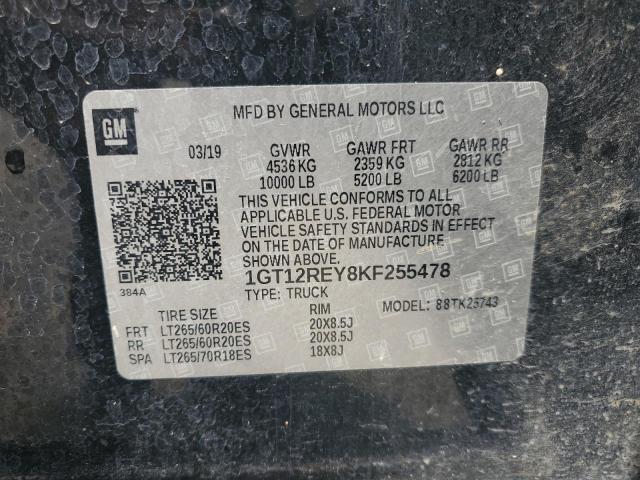 2019 GMC SIERRA K25 1GT12REY8KF255478