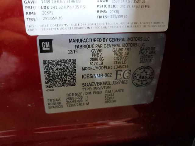 2020 BUICK ENCLAVE PR 5GAEVBKW1LJ187463