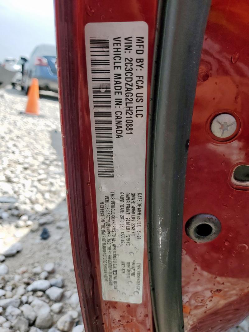 2020 DODGE CHALLENGER - 2C3CDZAG2LH210881