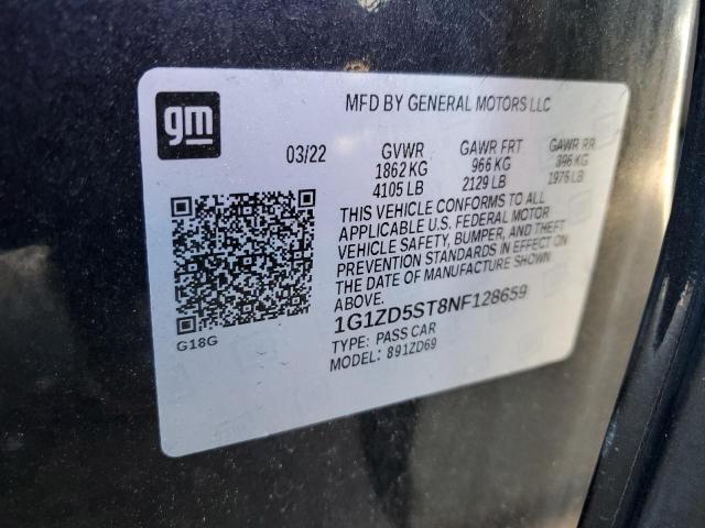 2022 CHEVROLET MALIBU LT - 1G1ZD5ST8NF128659