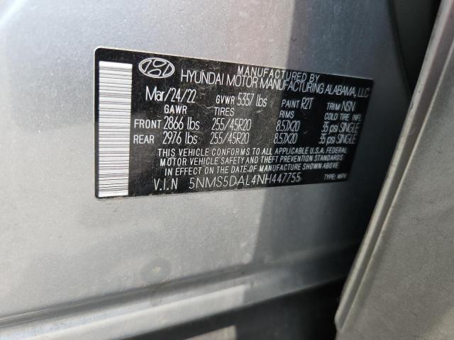 2022 HYUNDAI SANTA FE C 5NMS5DAL4NH447755