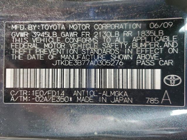 2010 TOYOTA SCION TC - JTKDE3B77A0305276