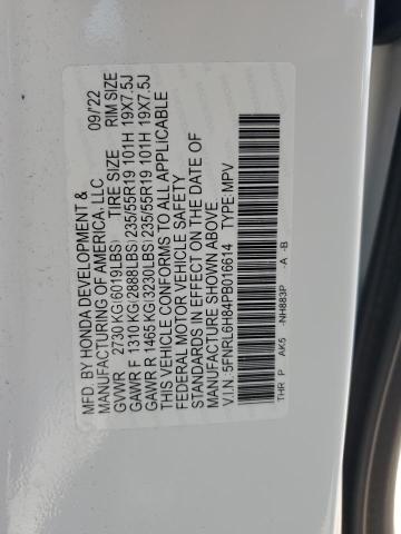 2023 HONDA ODYSSEY TO 5FNRL6H84PB016614