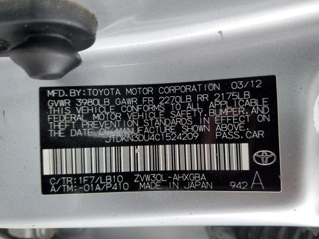2012 TOYOTA PRIUS - JTDKN3DU4C1524209