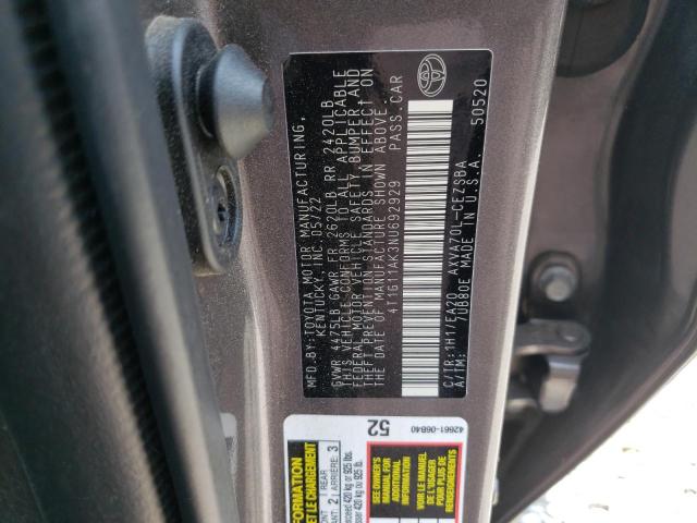 2022 TOYOTA CAMRY SE - 4T1G11AK3NU692929