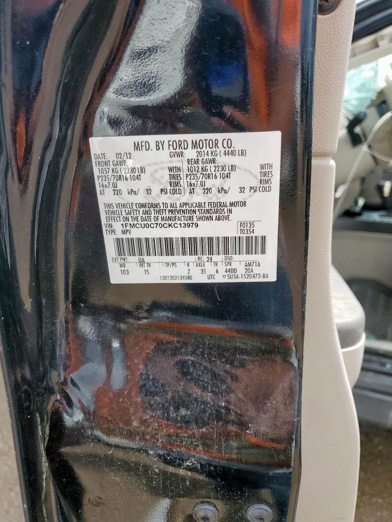 2012 FORD ESCAPE XLS - 1FMCU0C70CKC13979