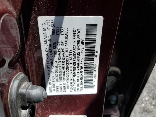 2015 HONDA CR-V EXL 2HKRM3H79FH515265