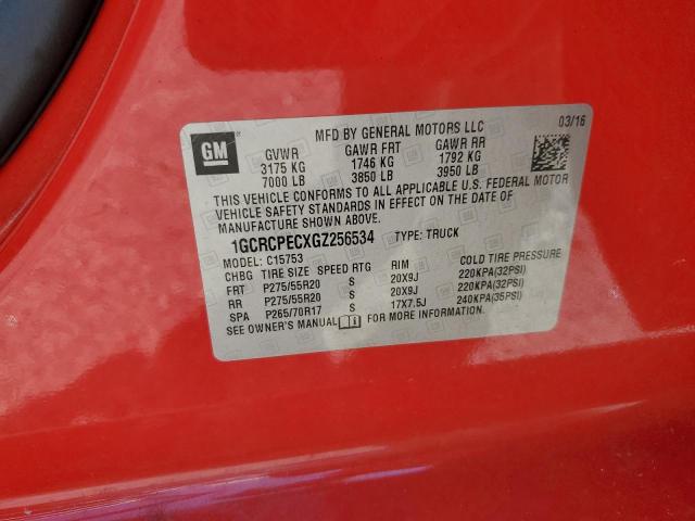 2016 CHEVROLET SILVERADO - 1GCRCPECXGZ256534