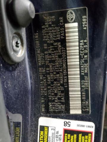 2021 TOYOTA CAMRY XSE 4T1K61BK0MU020027