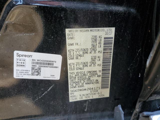 2017 NISSAN MURANO S 5N1AZ2MH1HN204175