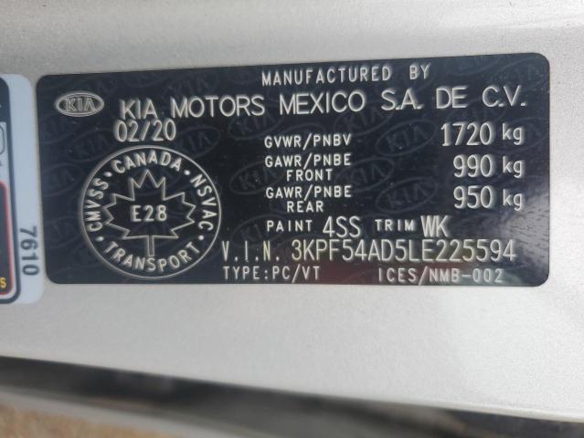 2020 KIA FORTE EX 3KPF54AD5LE225594
