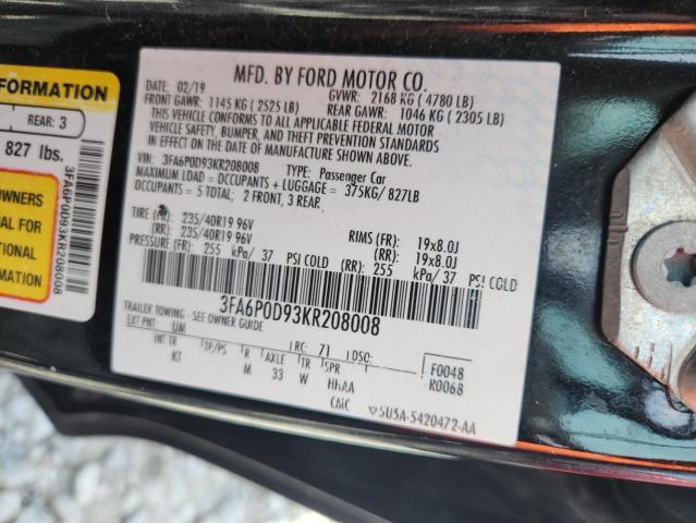 2019 FORD FUSION TIT 3FA6P0D93KR208008