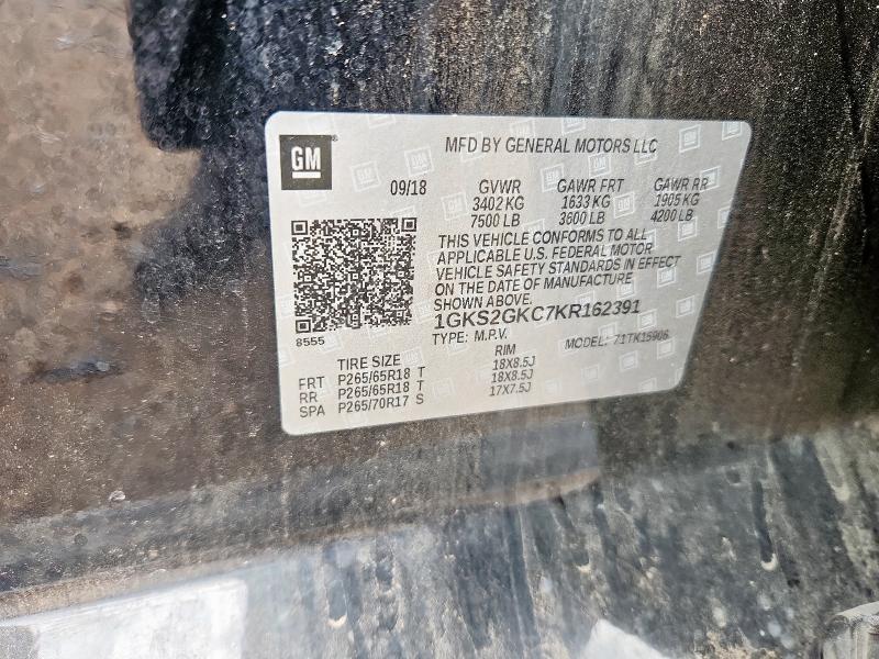 2019 GMC YUKON XL K 1GKS2GKC7KR162391