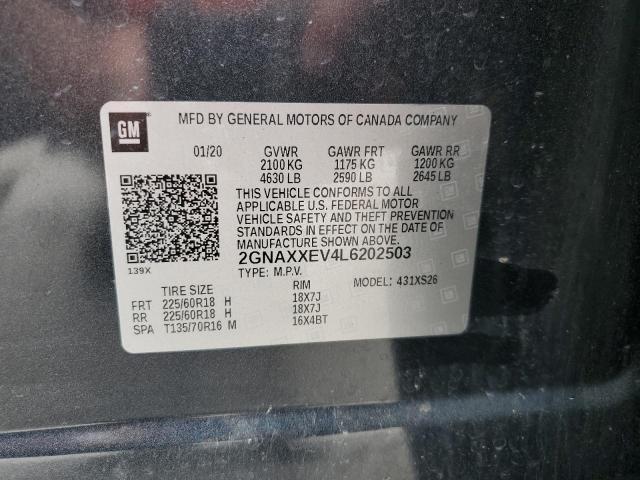 2020 CHEVROLET EQUINOX PR 2GNAXXEV4L6202503