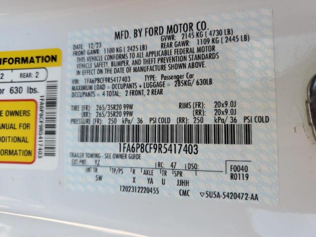 2024 FORD MUSTANG GT - 1FA6P8CF9R5417403
