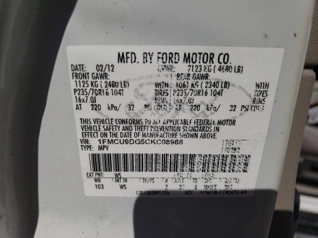 2012 FORD ESCAPE XLT - 1FMCU9DG5CKC08988
