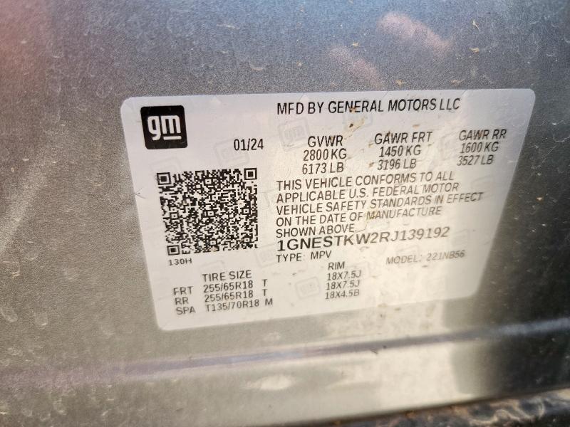 2024 CHEVROLET TRAVERSE L 1GNESTKW2RJ139192
