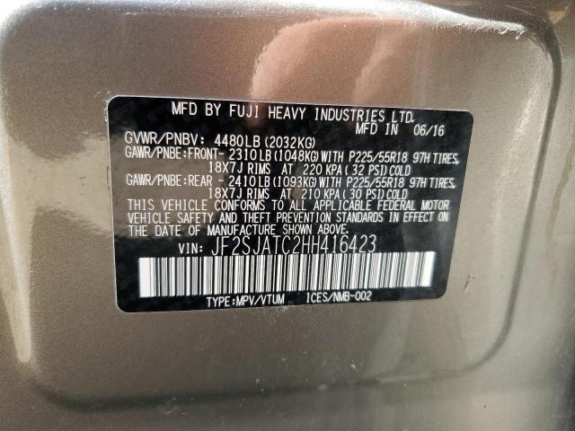 2017 SUBARU FORESTER 2 - JF2SJATC2HH416423