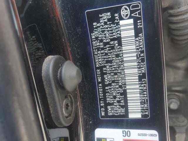 2019 TOYOTA COROLLA L - 2T1BURHE0KC154637