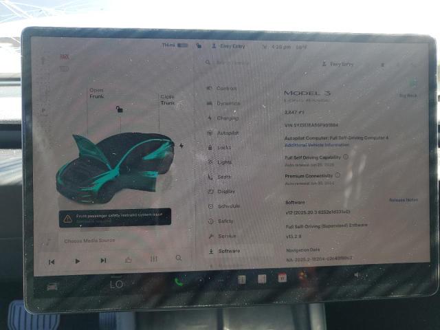 2025 TESLA MODEL 3 5YJ3E1EA5SF991884