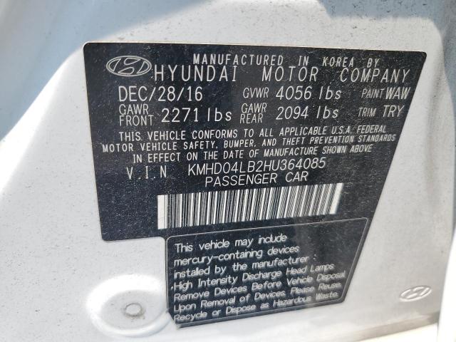 2017 HYUNDAI ELANTRA SP - KMHD04LB2HU364085