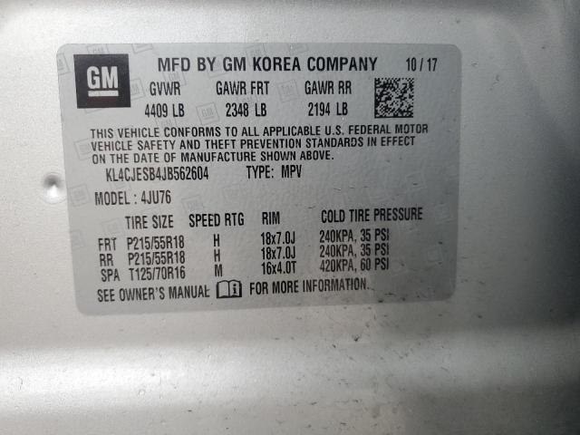 2018 BUICK ENCORE PRE KL4CJESB4JB562604
