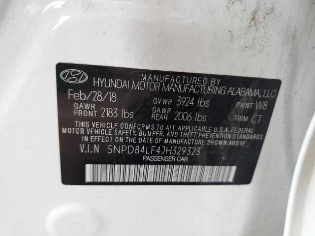 2018 HYUNDAI ELANTRA SE 5NPD84LF4JH329323