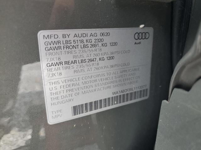 2020 AUDI Q3 PREMIUM WA1AECF35L1113377