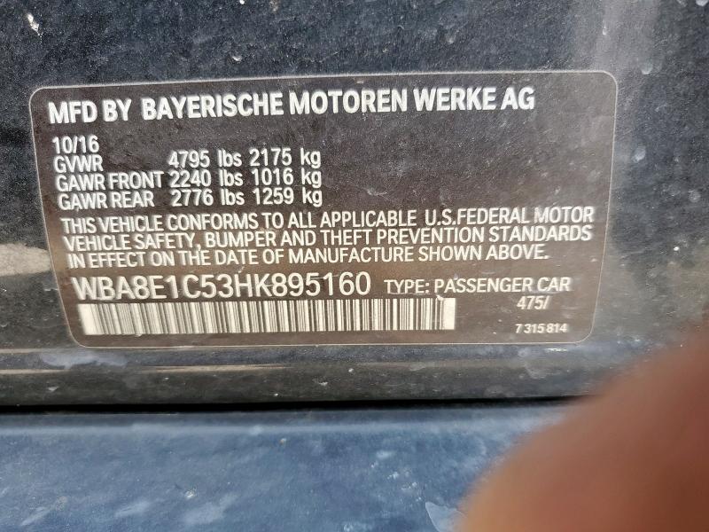 2017 BMW 330E WBA8E1C53HK895160