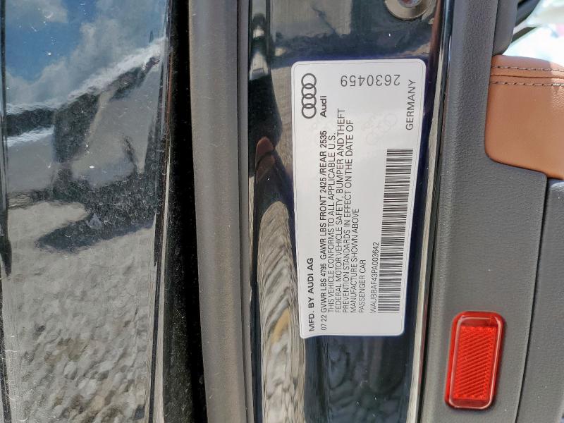 2023 AUDI A4 PREMIUM WAUBBAF43PA003642