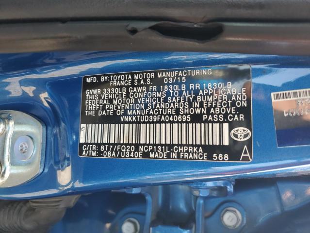 2015 TOYOTA YARIS - VNKKTUD39FA040695