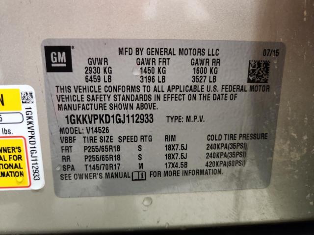 2016 GMC ACADIA SLE 1GKKVPKD1GJ112933
