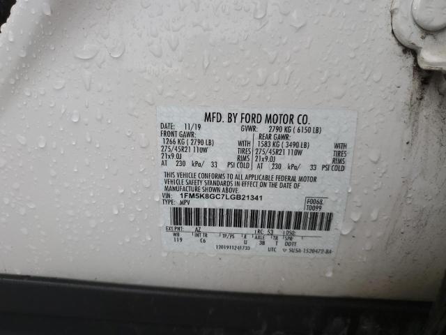 2020 FORD EXPLORER S - 1FM5K8GC7LGB21341