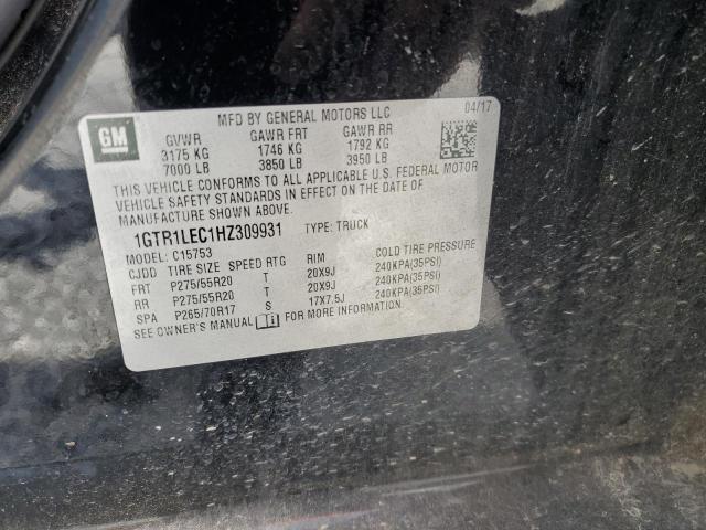 2017 GMC SIERRA C15 1GTR1LEC1HZ309931